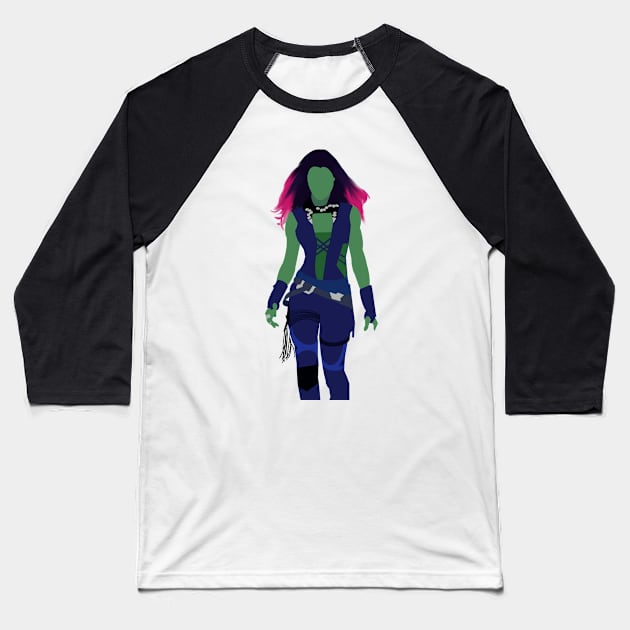 Zoe Saldana Guardians Character Art Baseball T-Shirt by Mint-Rose